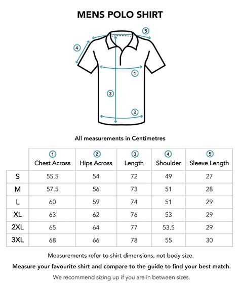 burberry polo shirt size chart